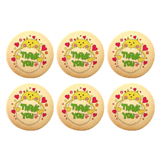 Thank you / a cat / round / 45pcs