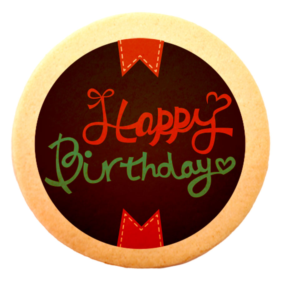 Happy Birthday to you / Brown Round 45pcs