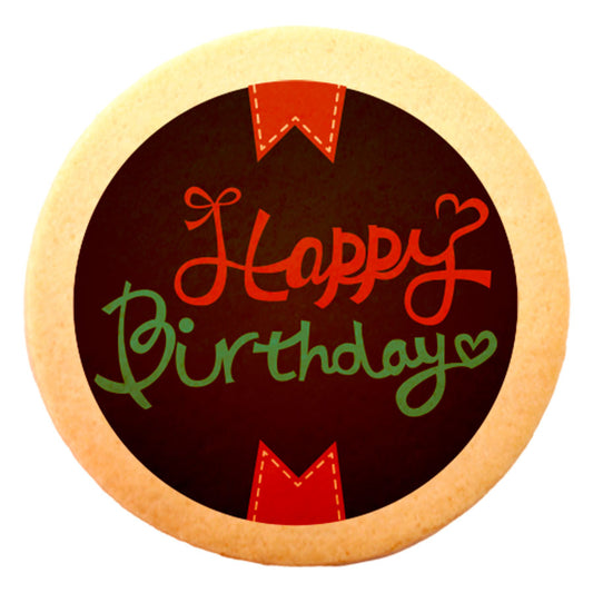 Happy Birthday to you / Brown Round 30ps