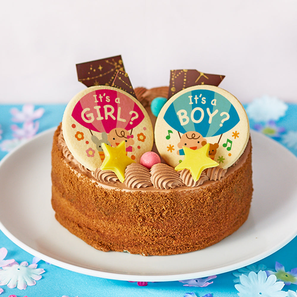 Gender Reveal Cake (chocolate diameter 15cm)
