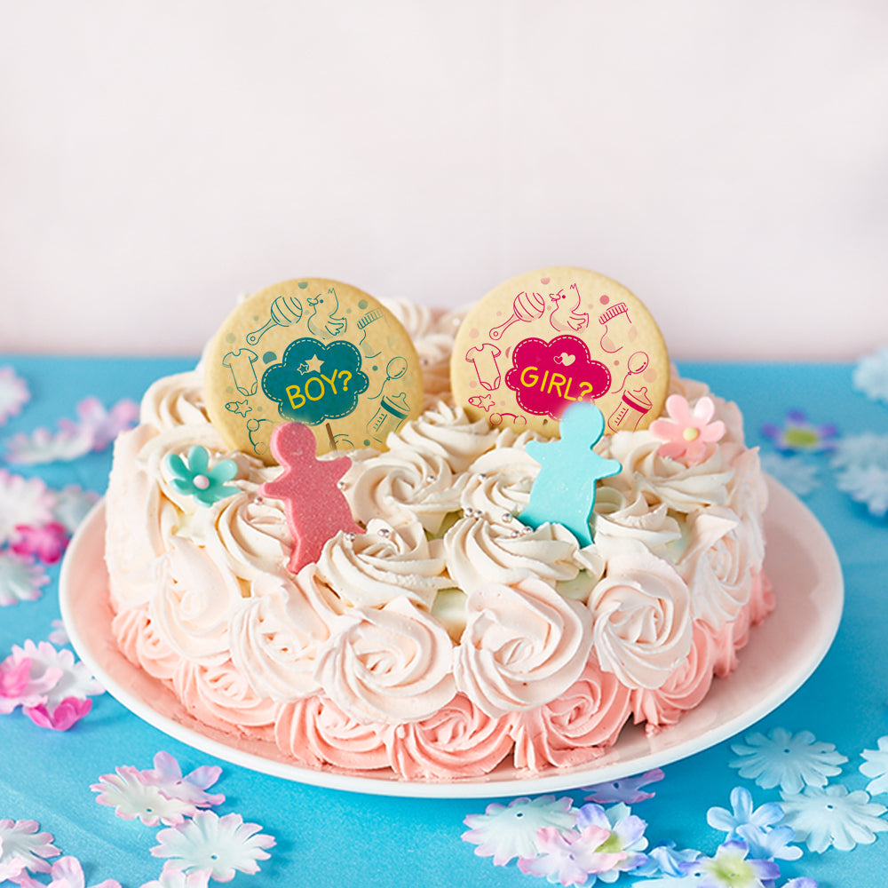 Gender Reveal Cake (Rose diameter 18cm)