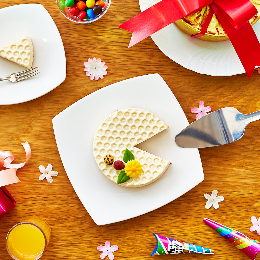 Low-carb No-Bake Cheesecake with customizable printed cookie (diameter 12cm)