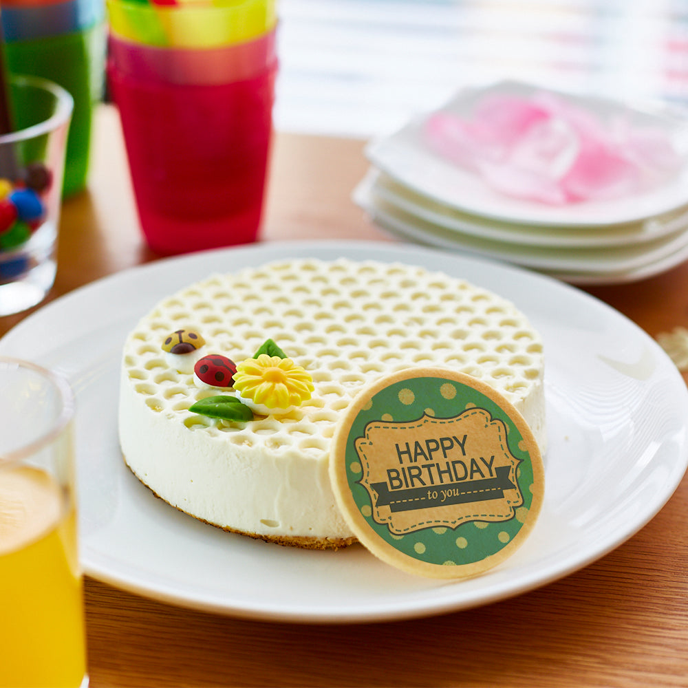 Low-carb No-Bake Cheesecake with printed cookie (diameter 15cm)