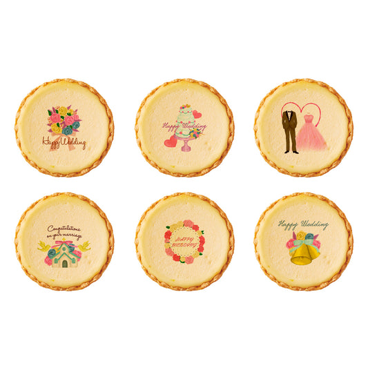 Tart au fromage Happy wedding message 6ps