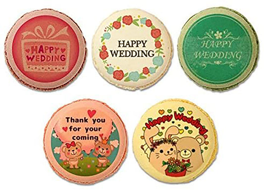 Happy wedding / assorted macarons 5pcs