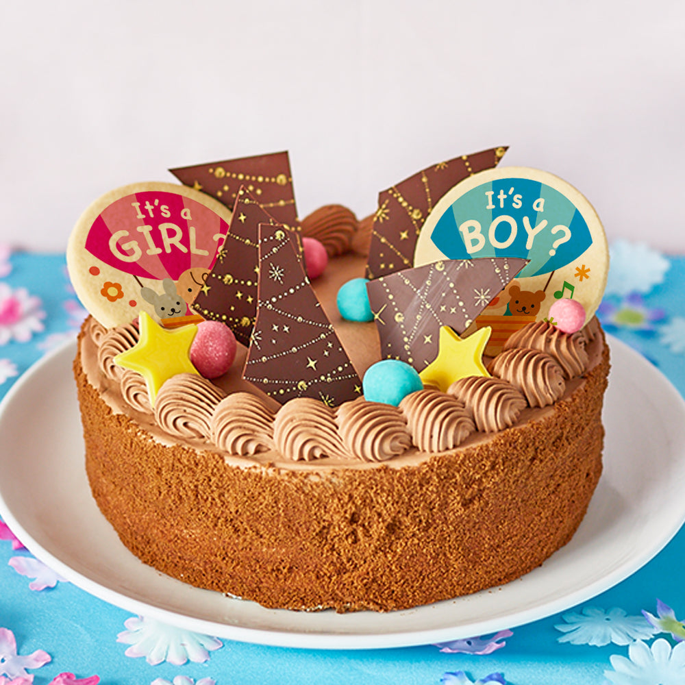 Gender Reveal Cake (chocolate  diameter 18cm)