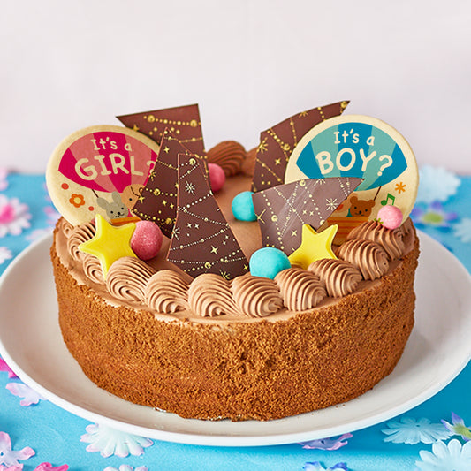 Gender Reveal Cake (chocolate  diameter 18cm)