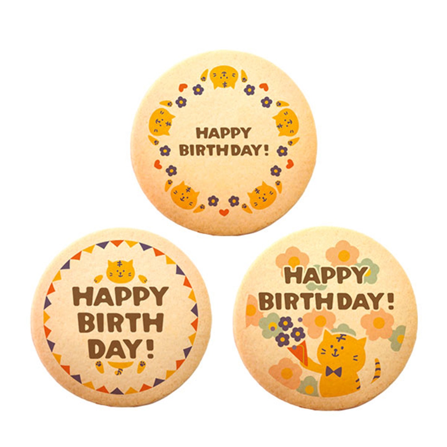 Happy Birthday / assorted cookies 8 / cats / 15pcs