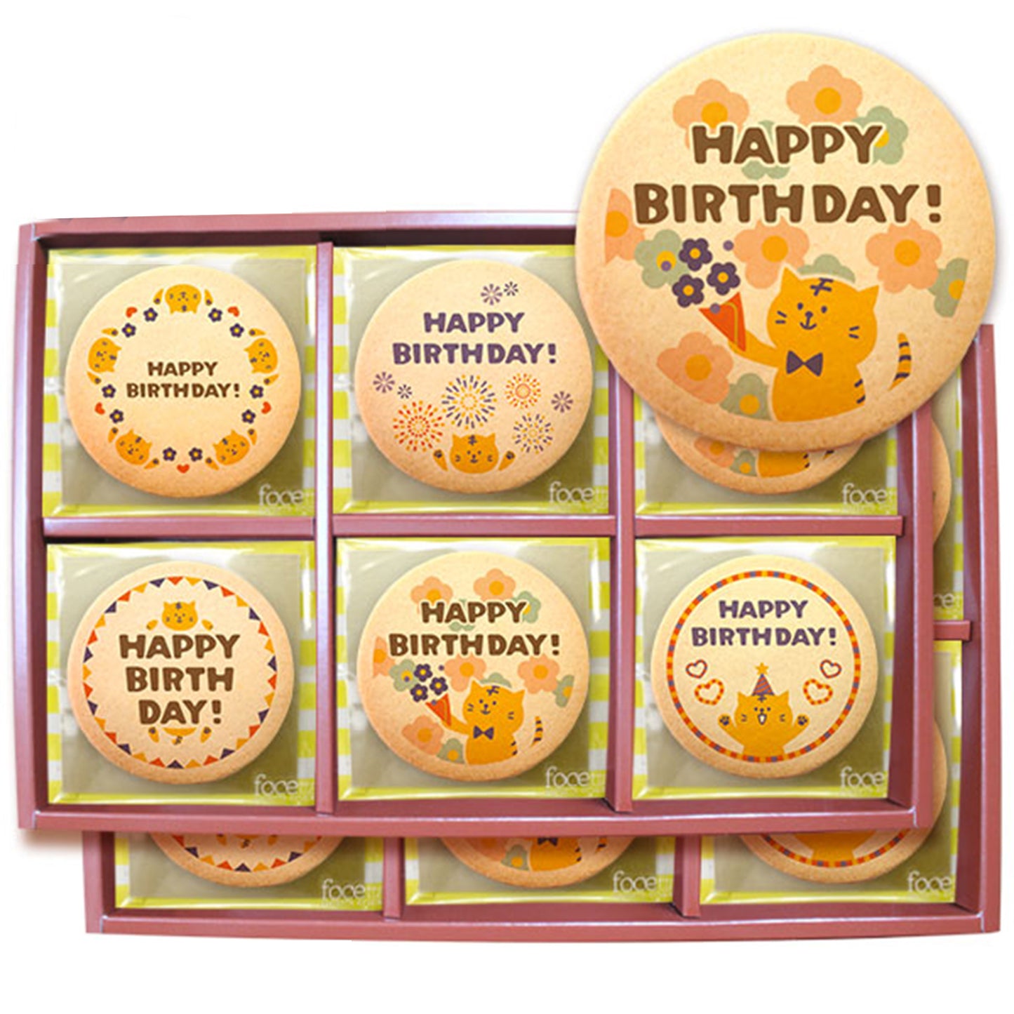 Happy Birthday / assorted cookies 10 / cats / 45pcs