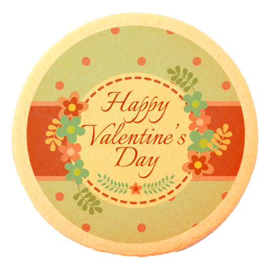 Happy Valentine’s day / flowers / round / 45pcs