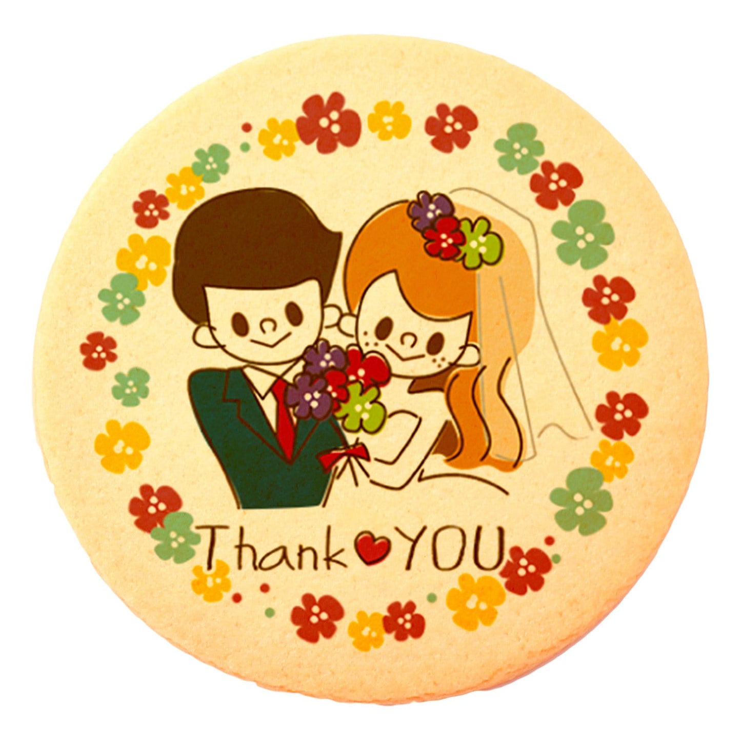 Thank you / a boy and a girl in Western wedding formal dress / 30ps