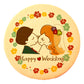 Happy wedding / a boy and a girl in Western wedding formal dress / 30ps