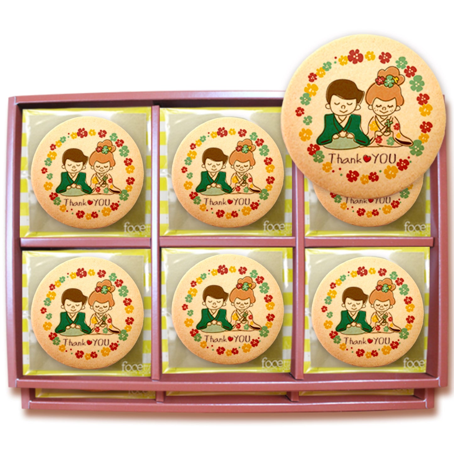 Thank you / a boy and a girl in Japanese clothing2 / 45pcs