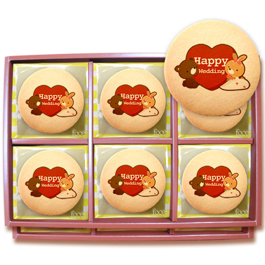 Happy Wedding / a bear and a rabbit / heart / 45pcs