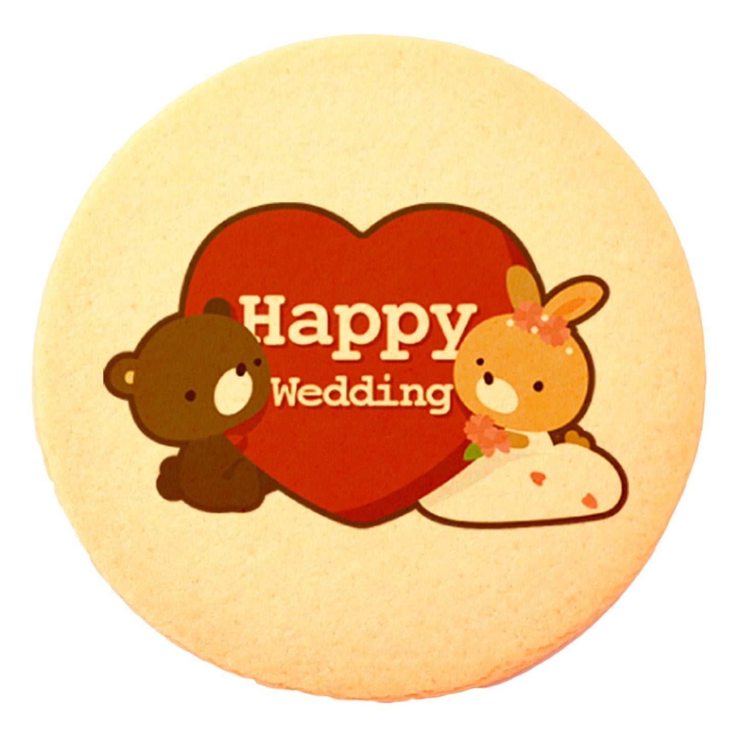 Happy Wedding / a bear and a rabbit / heart / 30ps