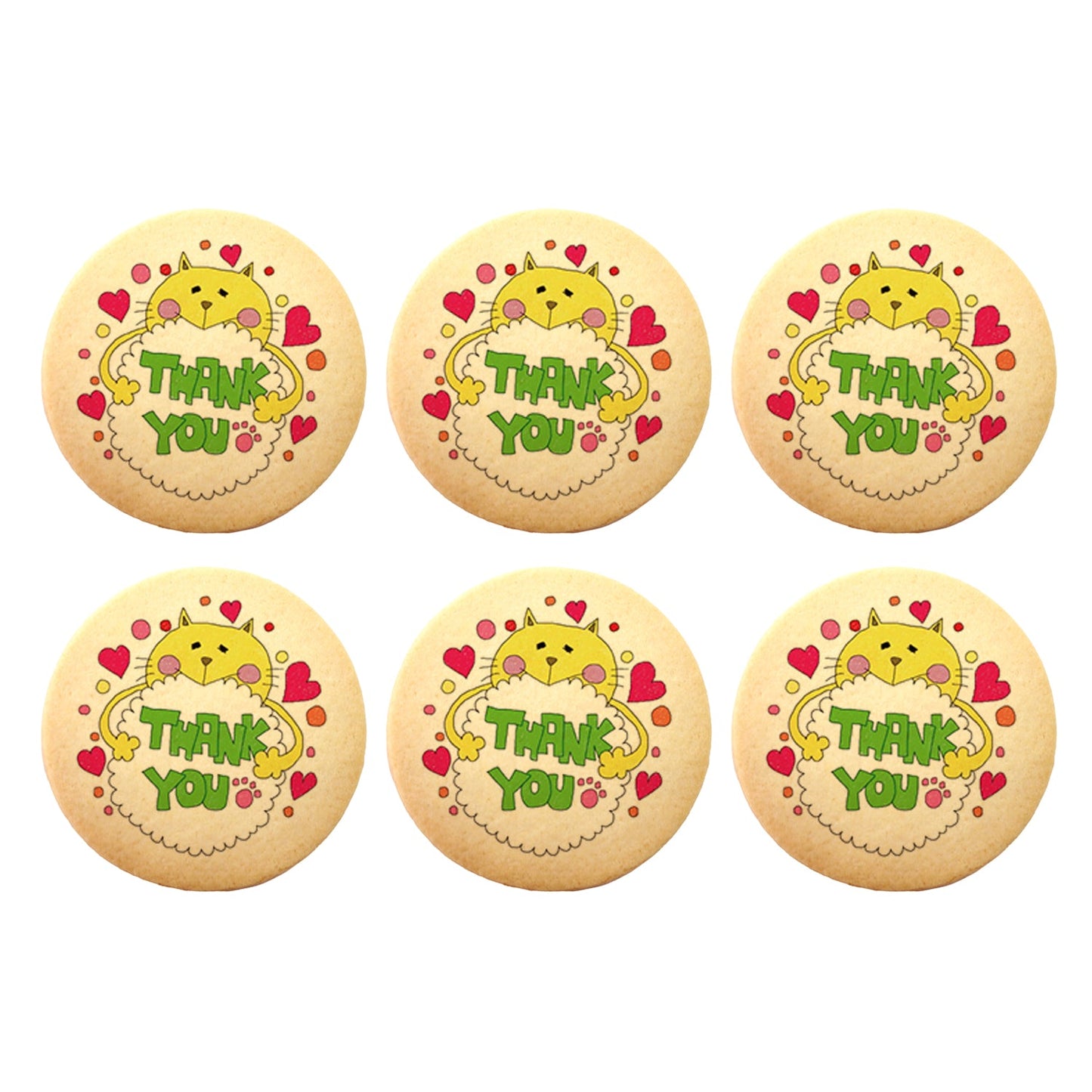 Thank you / a cat / round / 30ps