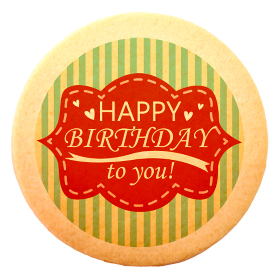 Happy Birthday to you / Stripes Round 45pcs