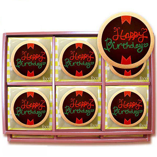 Happy Birthday to you / Brown Round 45pcs