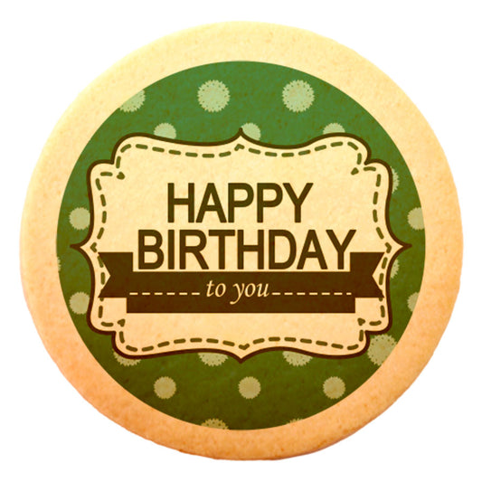 Happy Birthday to you / Green. Round 45pcs