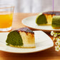 Tenku Cheesecake Rikyu Matcha with customizable printed cookie