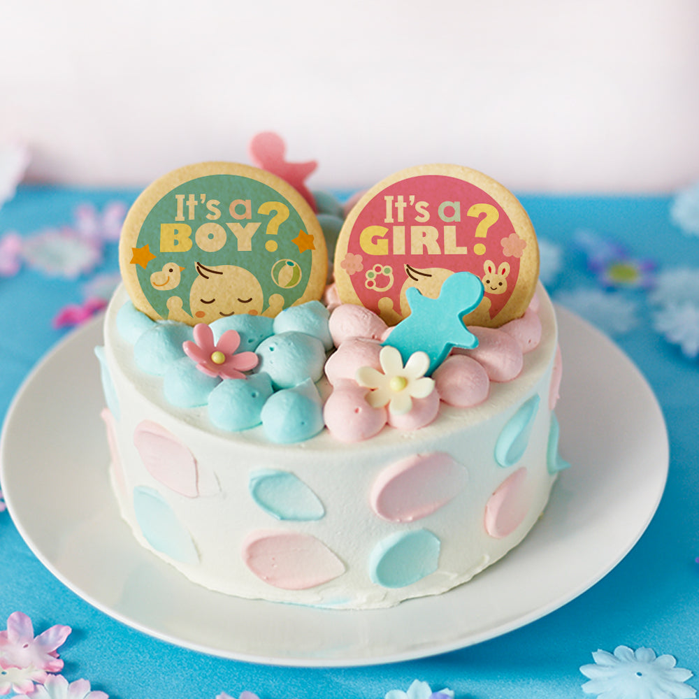 Gender Reveal Cake (plain  diameter 15cm)