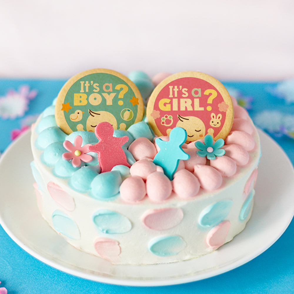 Gender Reveal Cake(plain  diameter 18cm)