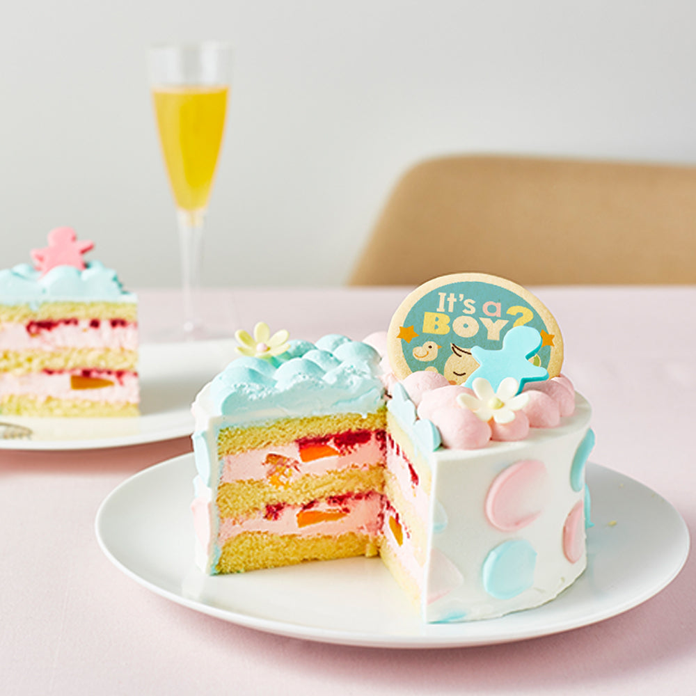Gender Reveal Cake(plain  diameter 18cm)