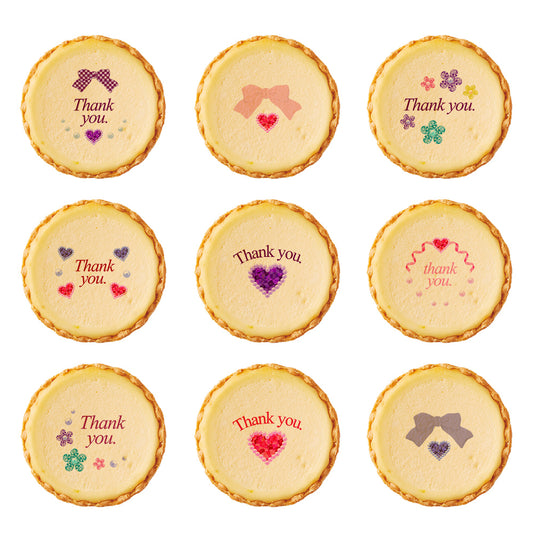 Tart au fromage Thank you Heart message 9ps