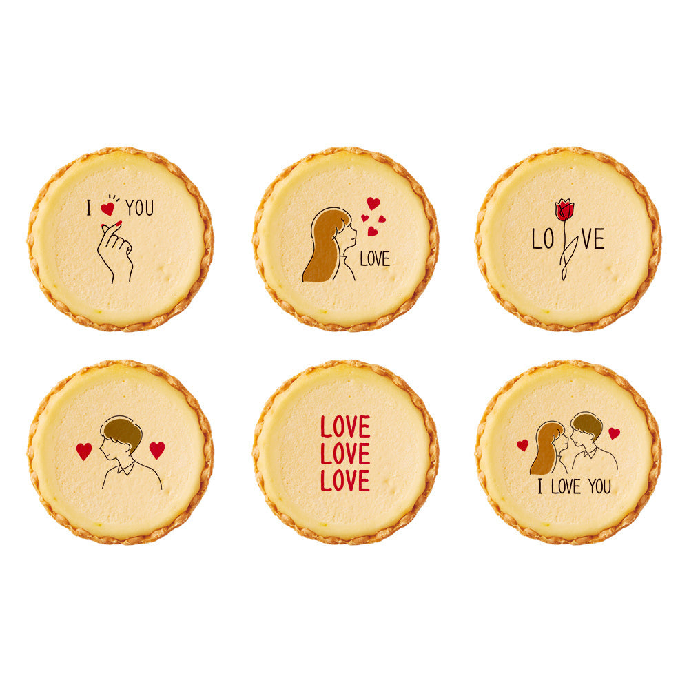 Tart au fromage I love you message English 6ps