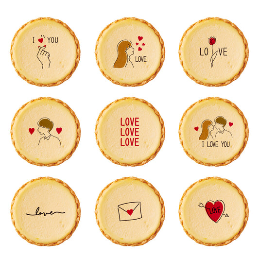 Tart au fromage I love you message English 9ps