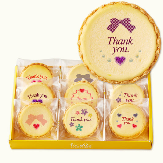 Tart au fromage Thank you Heart message 9ps
