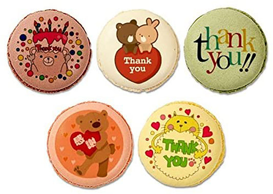 Thank you / assorted macarons 5pcs