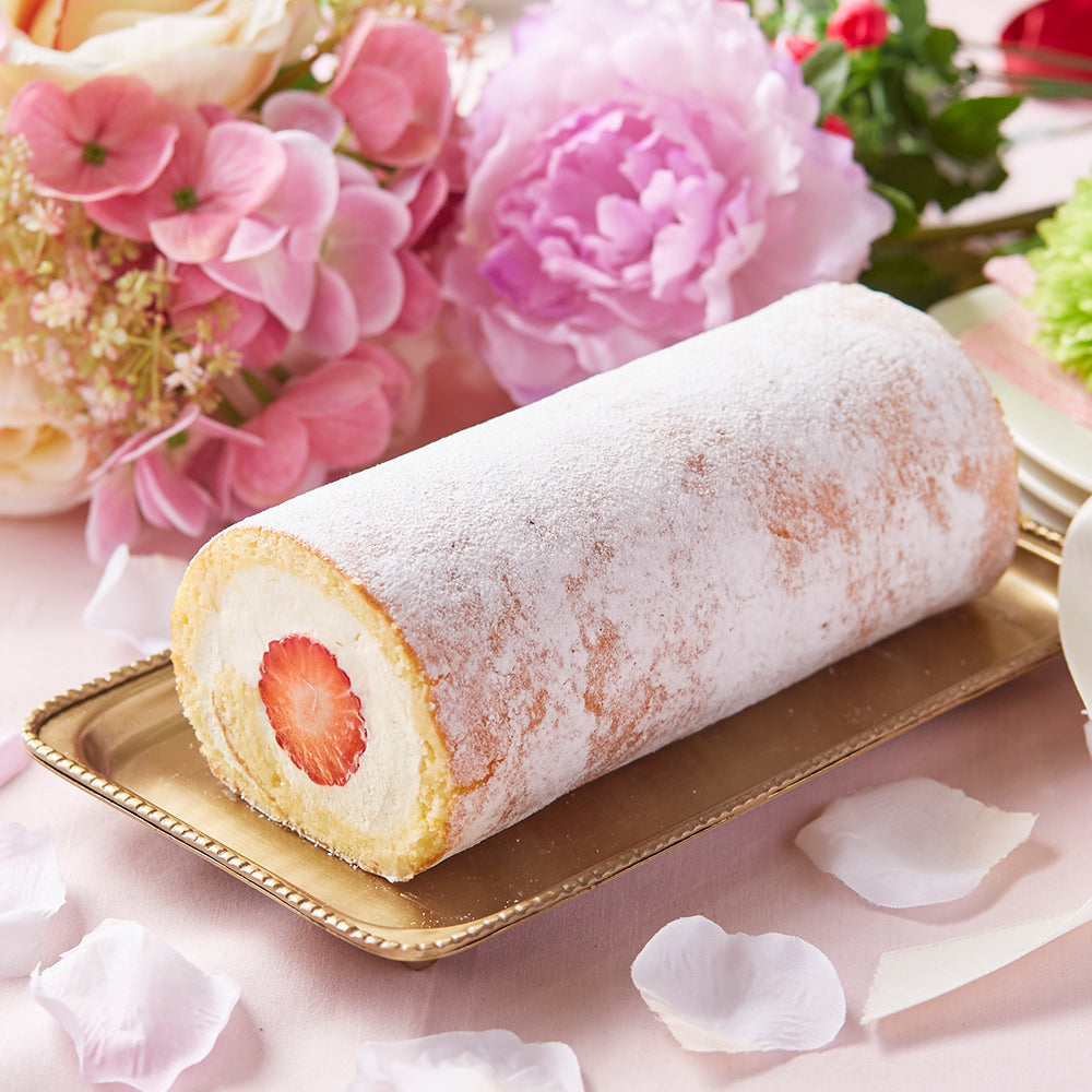 Japanese Strawberry Roll Cake